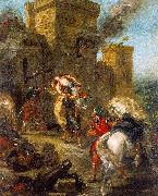 Eugene Delacroix The Abduction of Rebecca_3 oil on canvas
